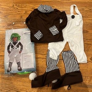 Oompa Loompa/Chocolate Factory Worker Costume Size 4T